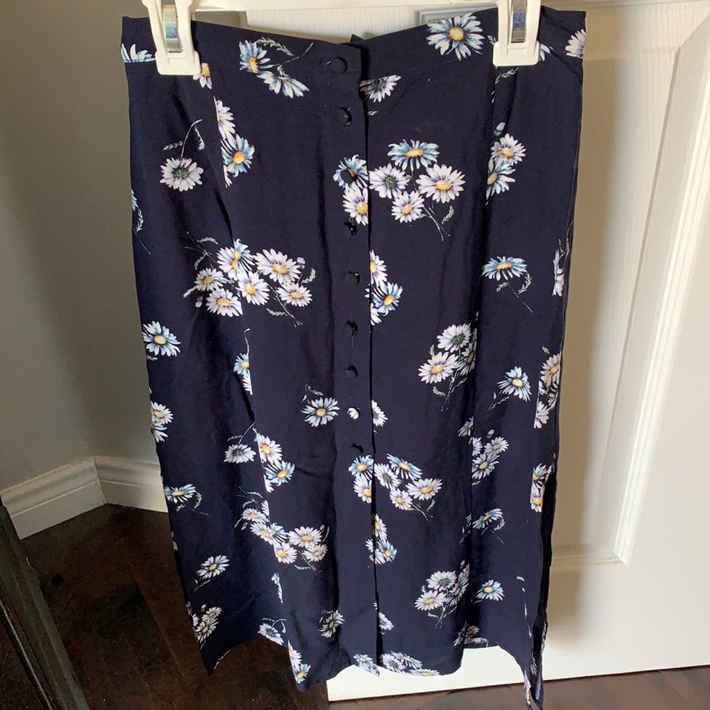 Floral midi skirt